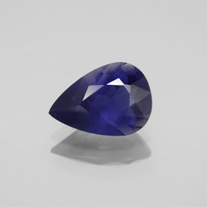 Iolite bleue naturelle en forme de poire, 1,43 ct, VS