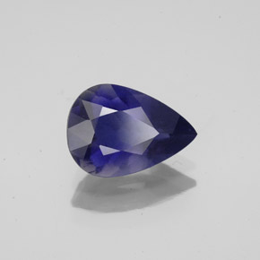 Iolite bleue naturelle en forme de poire, 1,43 ct, VS