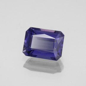 Iolite bleue naturelle taille émeraude, 1,49 ct, VS