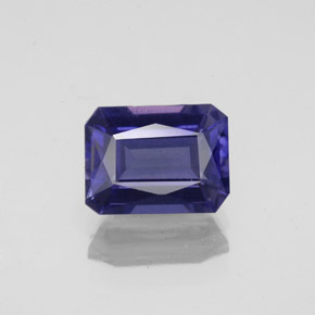 Iolite bleue naturelle taille émeraude, 1,49 ct, VS