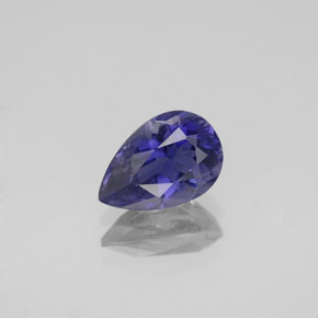 Iolite bleue naturelle en forme de poire, 1,18 ct, VS
