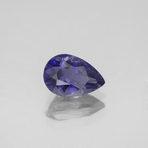 Iolite bleue naturelle en forme de poire, 1,18 ct, VS