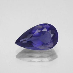 Iolite bleue naturelle en forme de poire, 2,91 ct, VS