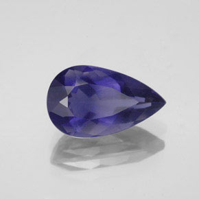 Iolite bleue naturelle en forme de poire, 2,91 ct, VS