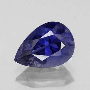Iolite bleue naturelle en forme de poire, 1,47 ct, VS-SI