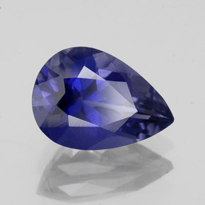 Iolite bleue naturelle en forme de poire, 1,47 ct, VS-SI