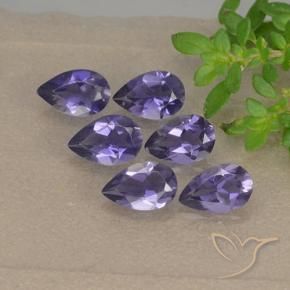Achetez naturel 1,65ct violet iolite gems, en forme de poire, en provenance madagascar chez gemselect. en stock, livraison internationale!