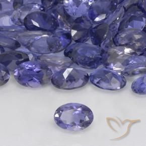 Iolite Bleu argenté naturelle ovale, 0.36 ct, VS