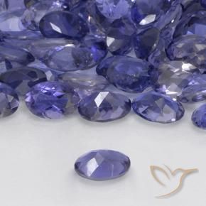 Iolite Bleu argenté naturelle ovale, 0.36 ct, VS