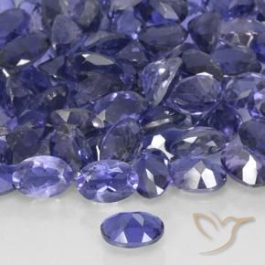 Iolite Bleu argenté naturelle ovale, 0.40 ct, VS