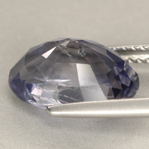 Iolite violet naturelle coupe ovale, 3,58 ct, VS-SI