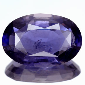 Iolite violet naturelle coupe ovale, 2,99 ct, VS-SI