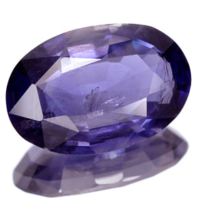 Iolite violet naturelle coupe ovale, 2,99 ct, VS-SI