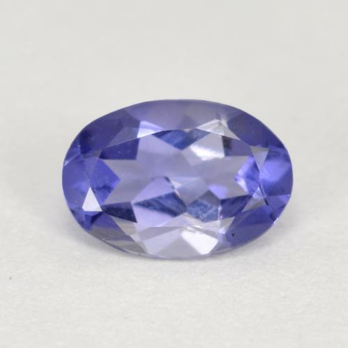 Iolite Bleu violet intense naturelle Coupe ovale, 0.39 ct, VS