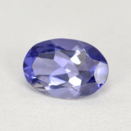 Iolite Bleu violet intense naturelle Coupe ovale, 0.39 ct, VS