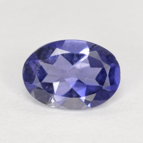 Iolite bleue naturelle coupe ovale, 0,32 ct, VVS-VS