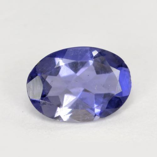 Iolite bleue naturelle coupe ovale, 0,32 ct, VVS-VS