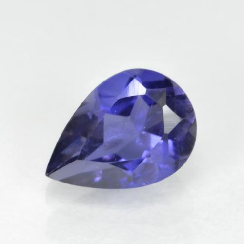 Iolite bleue naturelle en forme de poire, 0,59 ct, VS