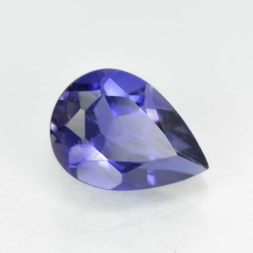 Iolite bleue naturelle en forme de poire, 0,59 ct, VS