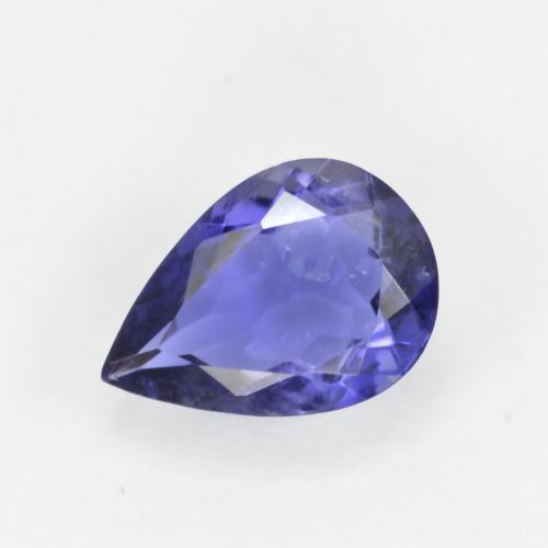 Iolite Violet Bleu naturelle En forme de poire, 0.49 ct, VS-SI