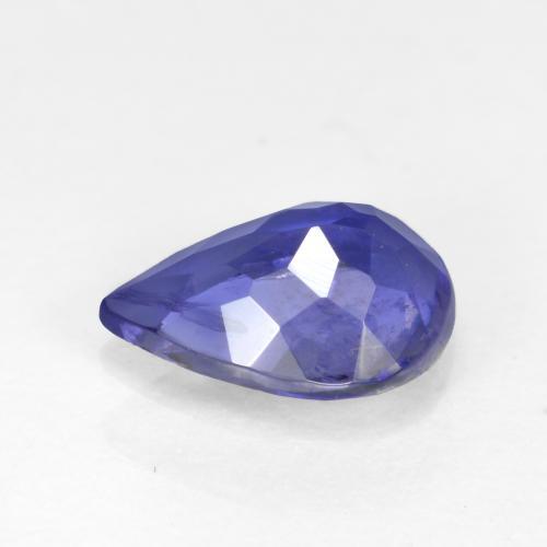 Iolite Violet Bleu naturelle En forme de poire, 0.49 ct, VS-SI