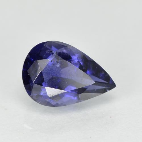 Iolite Violet Bleu naturelle En forme de poire, 0.56 ct, VS