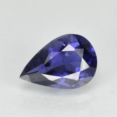Iolite Violet Bleu naturelle En forme de poire, 0.56 ct, VS