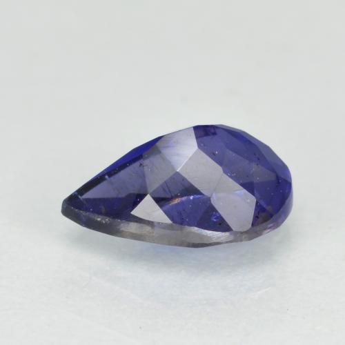 Iolite Violet Bleu naturelle En forme de poire, 0.56 ct, VS