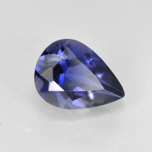 Iolite Violet Bleu naturelle En forme de poire, 0.62 ct, VS