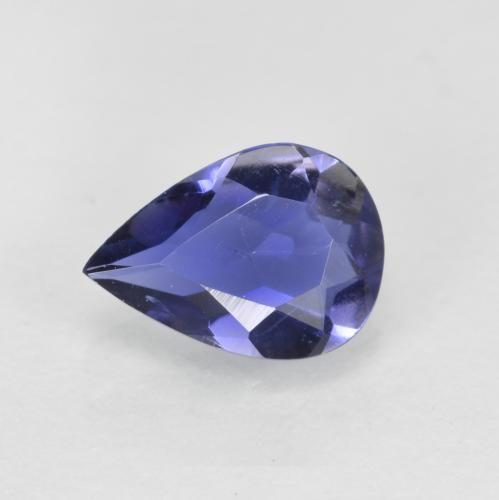 Iolite bleue naturelle en forme de poire, 0,43 ct, VS