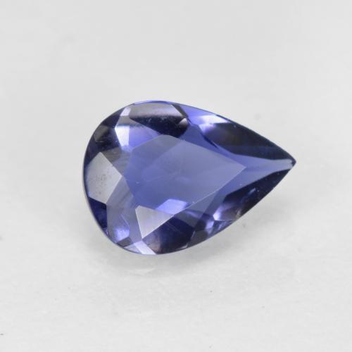 Iolite bleue naturelle en forme de poire, 0,43 ct, VS
