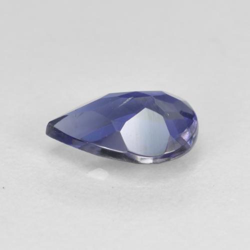 Iolite bleue naturelle en forme de poire, 0,43 ct, VS