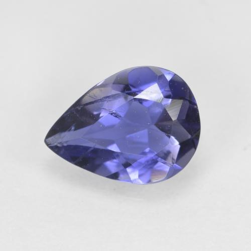 Iolite Violet Bleu naturelle En forme de poire, 0.79 ct, SI