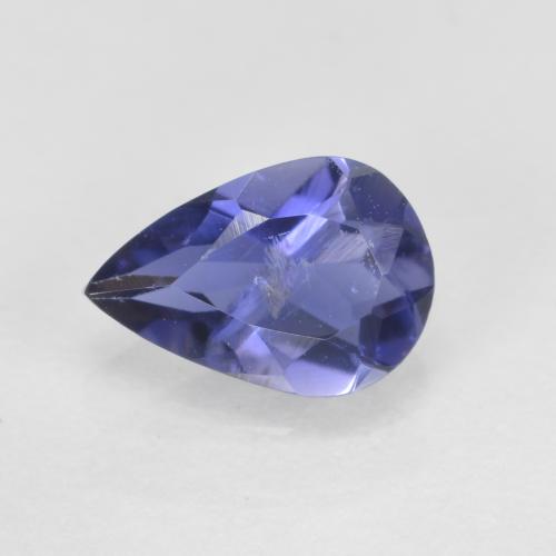Iolite bleue naturelle en forme de poire, 0,54 ct, SI