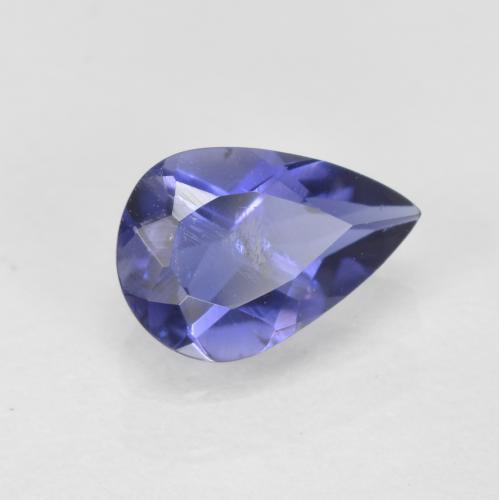 Iolite bleue naturelle en forme de poire, 0,54 ct, SI