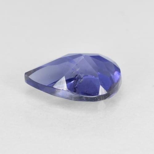 Iolite bleue naturelle en forme de poire, 0,54 ct, SI