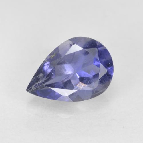 Iolite bleue naturelle en forme de poire, 0,61 ct, SI