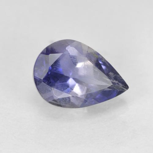 Iolite bleue naturelle en forme de poire, 0,61 ct, SI