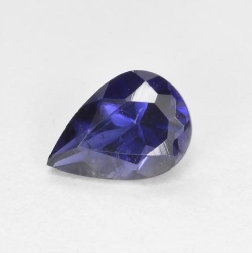 Iolite bleue naturelle en forme de poire, 0,60 ct, VS-SI