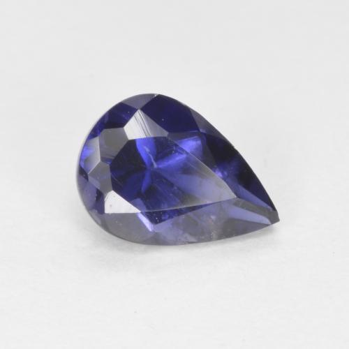 Iolite bleue naturelle en forme de poire, 0,60 ct, VS-SI