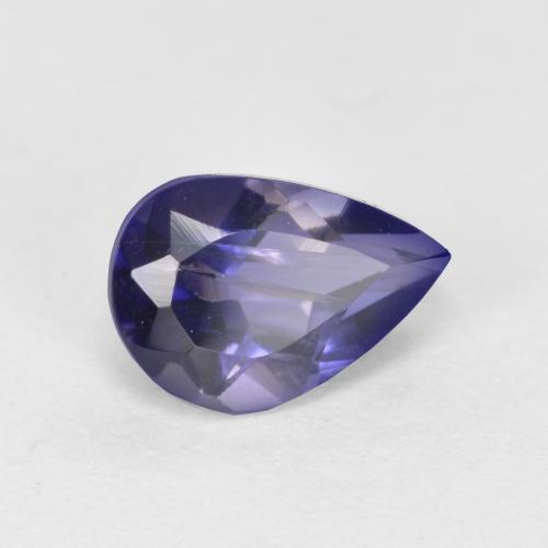 Iolite Bleu minuit naturelle En forme de poire, 0.61 ct, VS-SI