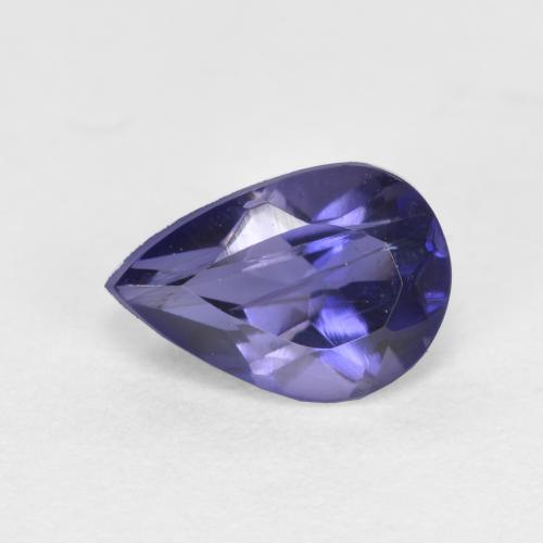 Iolite Bleu minuit naturelle En forme de poire, 0.61 ct, VS-SI