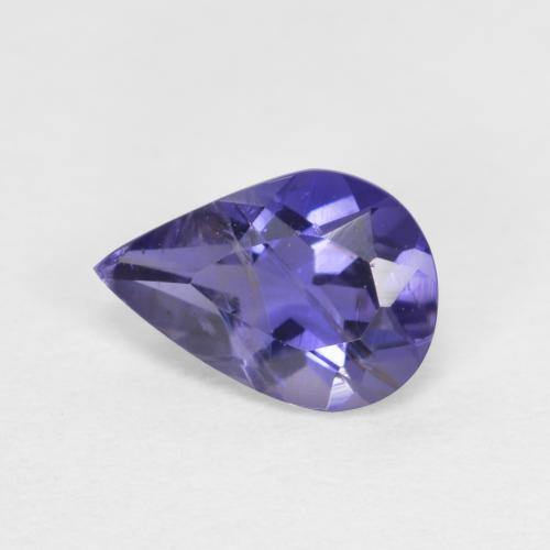 Iolite bleue naturelle en forme de poire, 0,48 ct, VS-SI