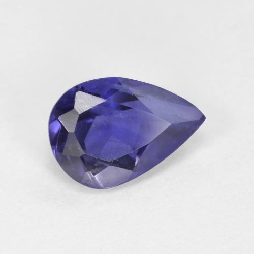 Iolite Bleu foncé naturelle En forme de poire, 0.55 ct, VS-SI