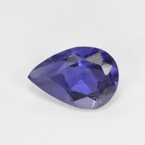 Iolite Bleu foncé naturelle En forme de poire, 0.55 ct, VS-SI