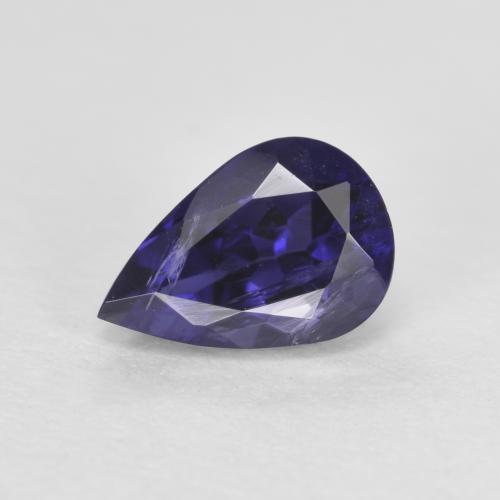 Iolite bleue naturelle en forme de poire, 0,64 ct, VS-SI