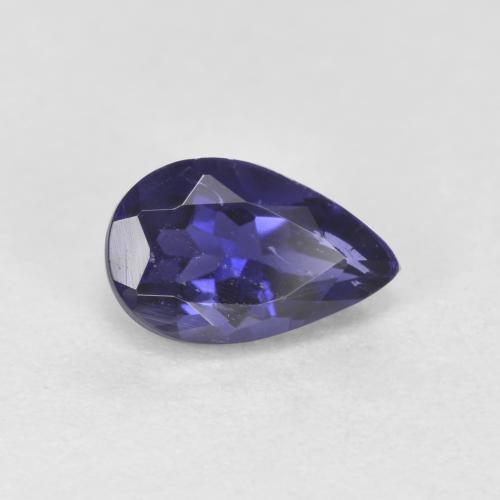 Iolite Bleu foncé naturelle En forme de poire, 0.49 ct, VS-SI
