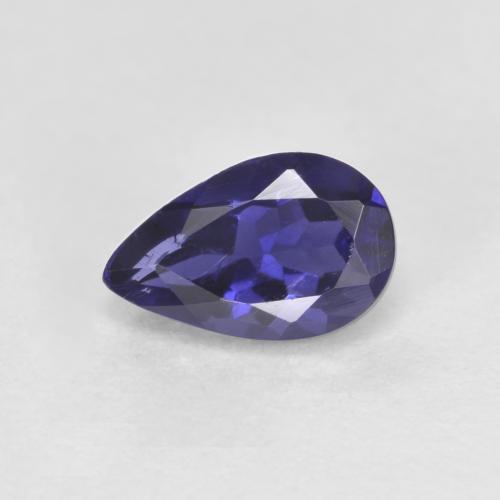 Iolite Bleu foncé naturelle En forme de poire, 0.49 ct, VS-SI