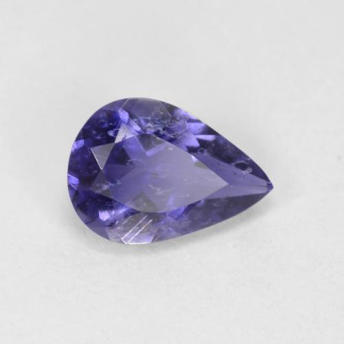 Iolite bleue naturelle en forme de poire, 0,51 ct, VS-SI