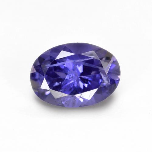 Iolite Violet foncé naturelle Coupe ovale, 0.74 ct, VS-SI